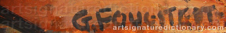 Authentic signature by Gösta FOUGSTEDT on  artwork