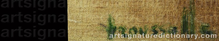 Authentic signature by TROUSSELLE on  artwork