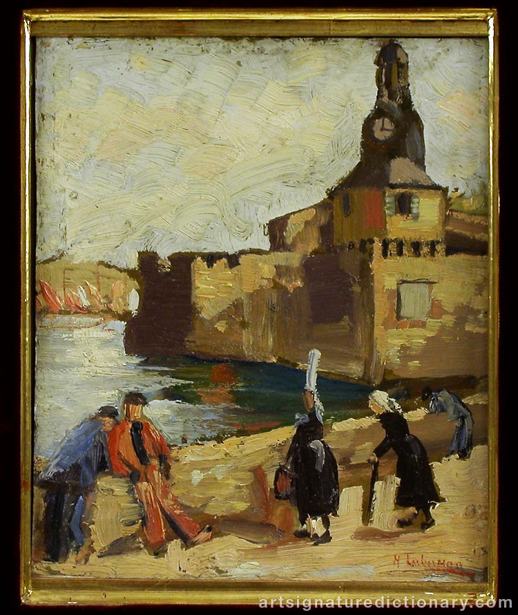 Close-up details showing Max LIEBERMANN signature forgery characteristics