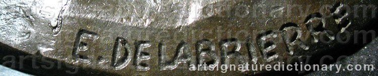 Signature by Paul Édouard DELABRIERRE