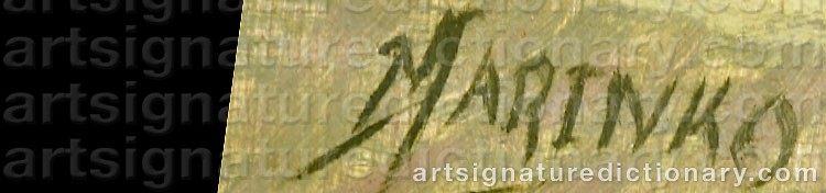 Authentic signature by George J. MARINKO on  artwork