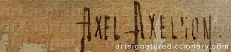 Signature by Axel AXELSON