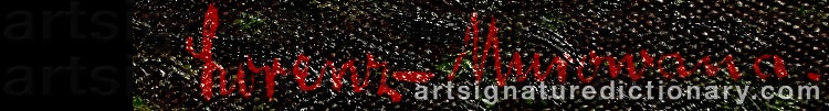 Authentic signature by Ernst Hugo LORENZ-MUROWANA on artwork