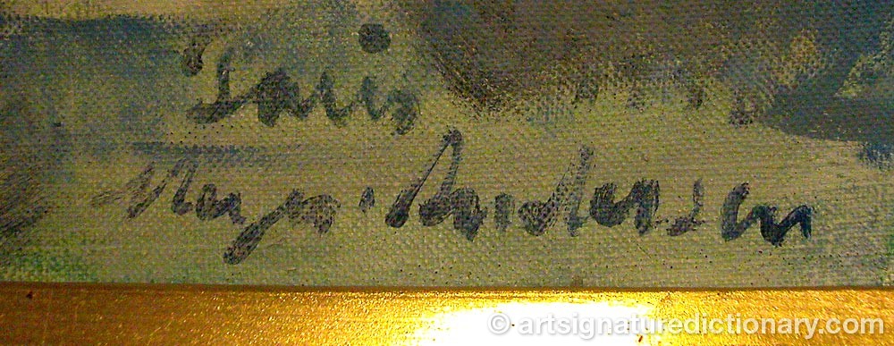 Authentic signature by Maria Sigrid ‘Maja’ WIRDE on  artwork