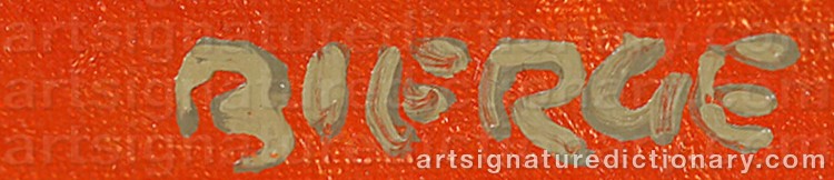 Authentic signature by Roland BIERGE on Painting/Watercolour artwork