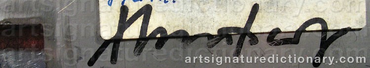Authentic signature by Günter UMBERG on artwork
