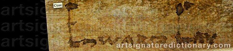 Authentic signature by Edward B. GAY on  artwork