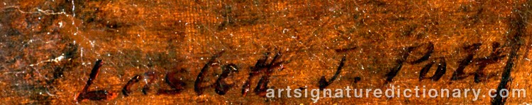 Authentic signature by Laslett John POTT on Painting/Watercolour artwork