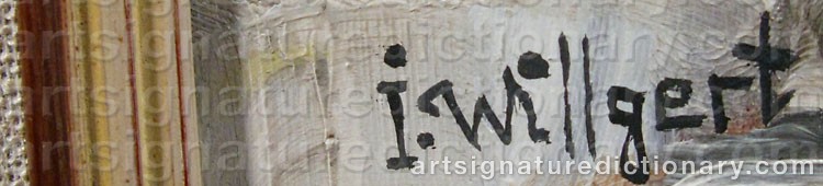 Authentic signature by Ingemar WILLGERT on  artwork