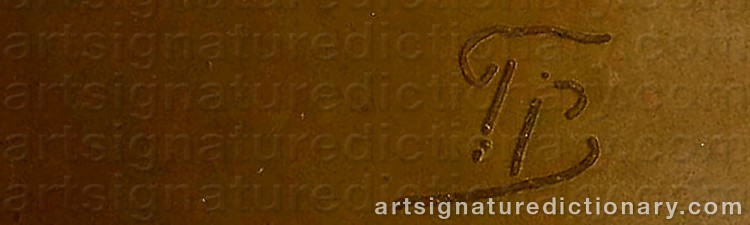 Authentic signature by Fritz BLOMQVIST on  artwork