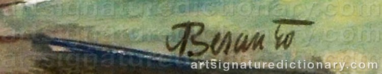 Authentic signature by Aljo BERAN on  artwork
