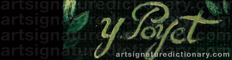 Authentic signature by Yves POYET on artwork