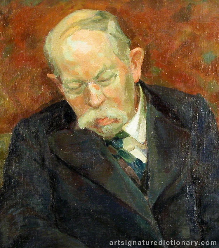 Close-up details showing Verner THOMÉ signature forgery characteristics