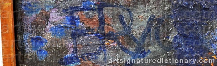 Authentic signature by Bryce FORD on artwork