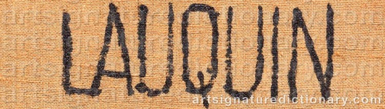 Authentic signature by Jean-Jacques LAUQUIN on Painting/Watercolour artwork