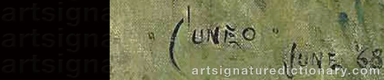 Authentic signature by Terence Tenison CUNEO on  artwork