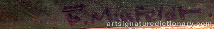 Authentic signature by Friedrich MISSFELDT on  artwork