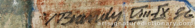 Authentic signature by Robert BRANDY on artwork