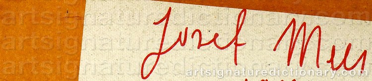 Authentic signature by Jozef MEES on  artwork