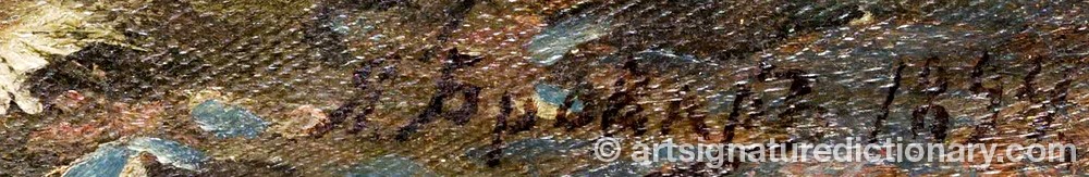 Authentic signature by Jakov Ivanovich BROVAR on  artwork