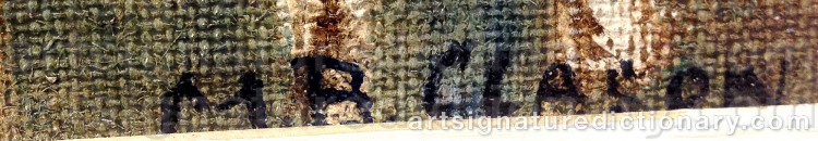 Signature by Märtha BOLIN-CLASON