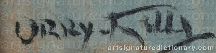 Authentic signature by George ORRY-KELLY on artwork