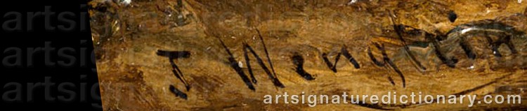 Authentic signature by Josef WENGLEIN on Painting/Watercolour artwork