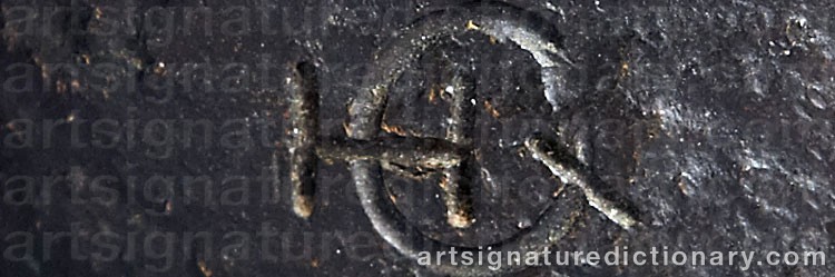 Authentic signature by Helmut GÖRSCH on  artwork