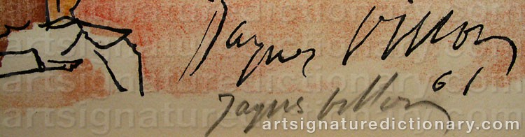 Signature by Jacques VILLON