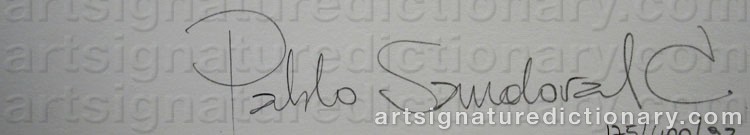 Authentic signature by Pablo SANDOVAL on  artwork