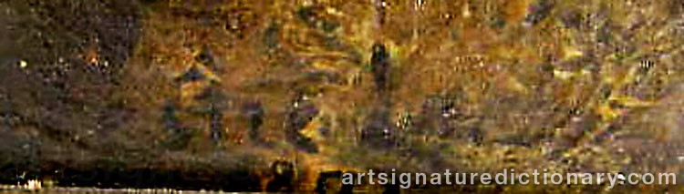 Authentic signature by Louis Marie DESIRÉ-LUCAS on  artwork