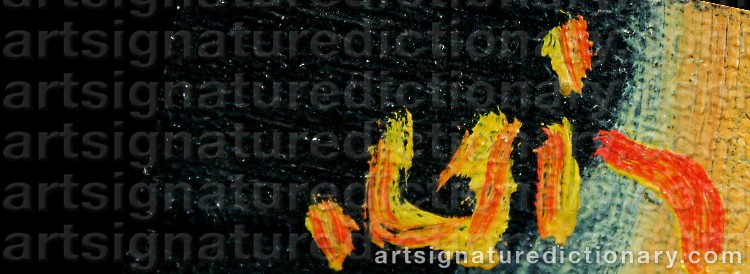 Authentic signature by Leo ROTH on  artwork