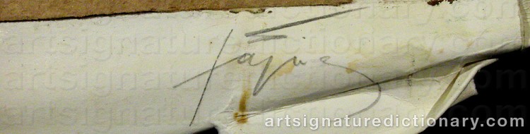 Forged signature of Antoni TAPIES