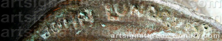 Authentic signature by John LUNDQVIST on  artwork