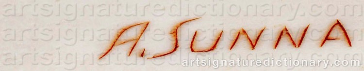 Authentic signature by Anders (Sami Artist) SUNNA on Other artwork