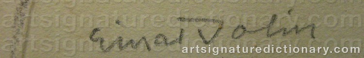 Signature by Einar JOLIN