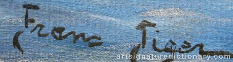 Authentic signature by Frans TIGER on artwork
