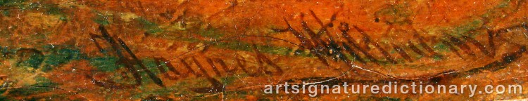 Authentic signature by John HAYNES-WILLIAMS on  artwork