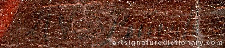 Authentic signature by Hendrick VAN DER BURGH on  artwork