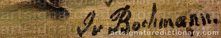 Authentic signature by Gregor Von (The Elder) BOCHMANN on  artwork