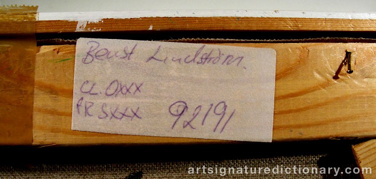 Close-up details showing Bengt LINDSTRÖM signature forgery characteristics