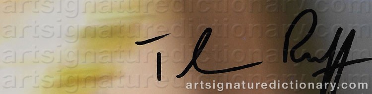 Authentic signature by Thomas RUFF on artwork