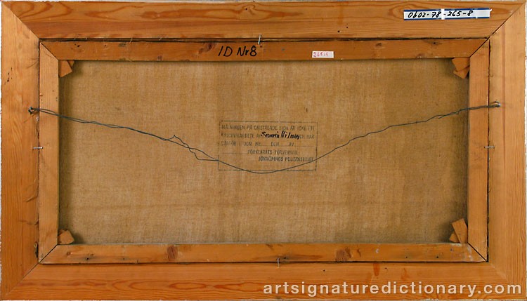 Close-up details showing Severin NILSON signature forgery characteristics