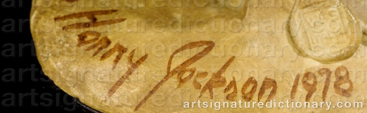Authentic signature by Harry JACKSON on Sculpture artwork