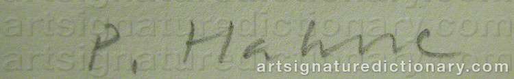 Signature by Peter HAHNE