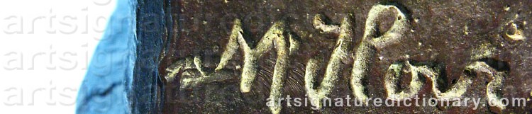 Authentic signature by Mikko HOVI on artwork