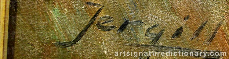 Authentic signature by Toralf ‘Torleif’ JERGILL on artwork