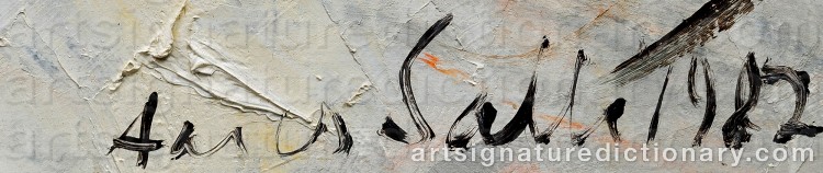 Authentic signature by Aares SALLI on Painting/Watercolour artwork