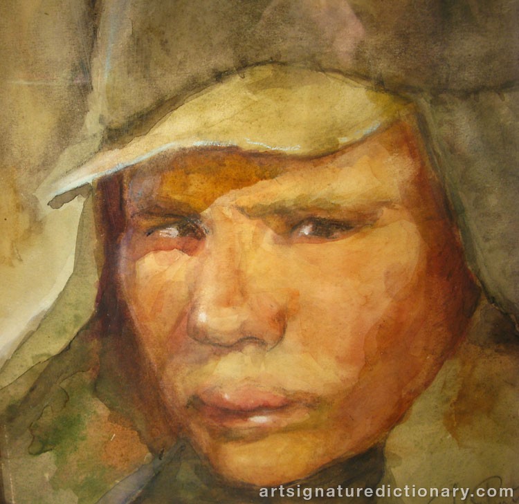 Close-up details showing Ilya Efimovich REPIN signature forgery characteristics