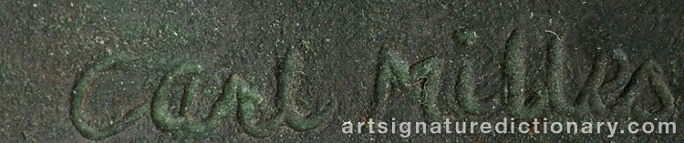 Signature by Carl MILLES